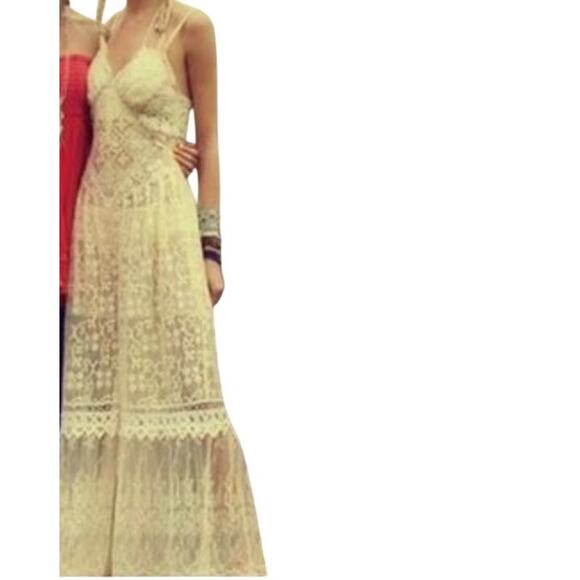 New Romantics by Free People Pants - New Romantics by Free People Love Me Do Lace Embroidered Boho Jumpsuit – Size XS